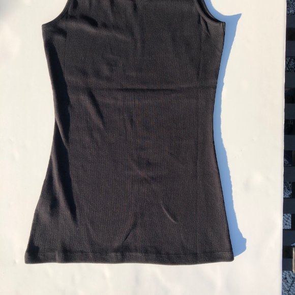 Sweaty Betty London Mantra Yoga Vest Ribbed Scp Neck Tank Top Poly Blk Sz M NWT - Picture 6 of 10